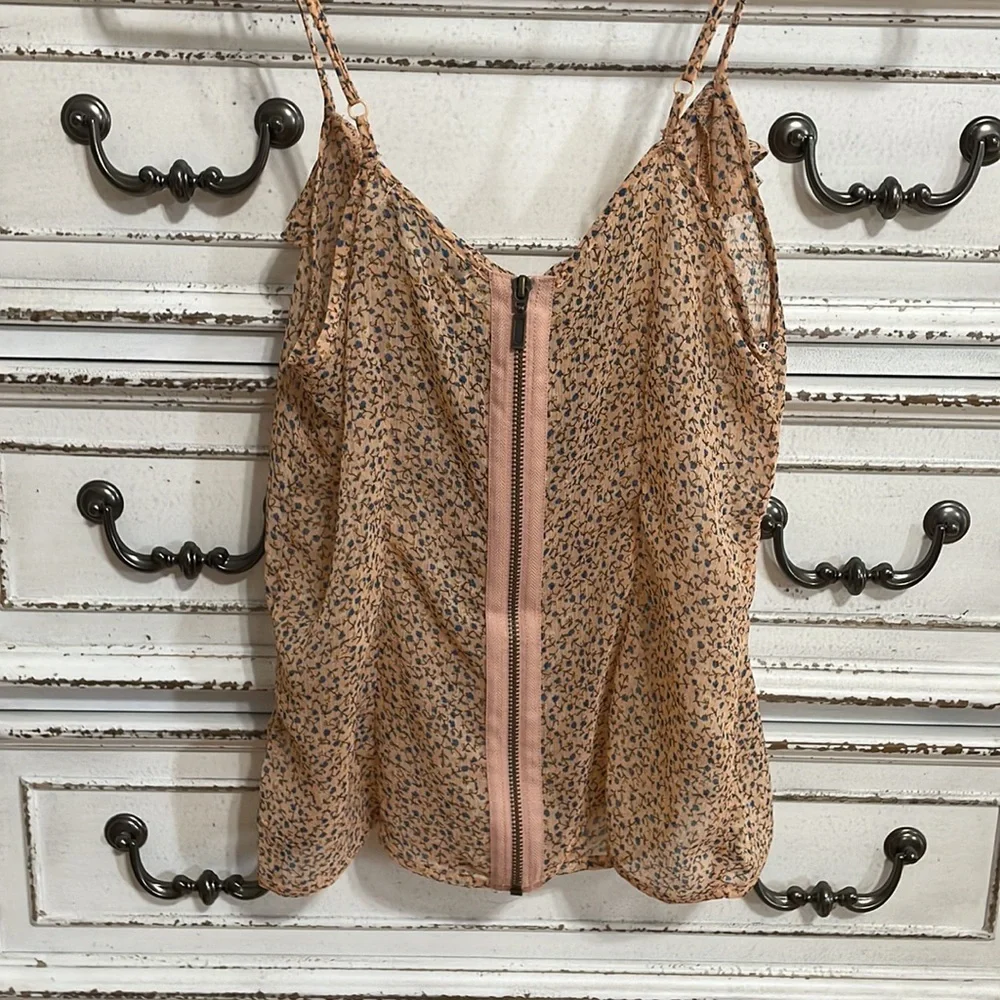 Forever 21 Floral Camisole L with Zippered back - Picture 3 of 10